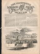 Irish Famine 1849 Queen Victoria Visit to Ireland Antique Newspaper