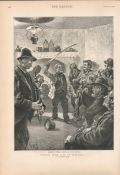 Sketches of Ireland Ceili Cottage Meeting Antique 1888 Newspaper