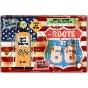 Route 66 America Highway last Stop Fuel Metal Wall Art