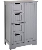 (5M) Lot RRP £158. 2x New England Storage Cabinet Grey (UM2417/01) RRP £65 Each.