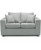 (P) RRP £251. Alicante 2 Seater Sofa Grey (QF2481/01). Approx W160x D83cm