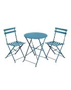 (5J) Lot RRP £193. 2x Items. 1x Moroccan Blue Palma Bistro (OS322SD) Table: Dia 60 x H 71cm / Ch