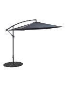 (P) RRP £89. Elton Parasol Grey (TA3511/01) H245 x W300 x D300cm. 12kg.