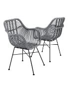 (2J) RRP £239. 2x Emilio Dinner Chair Grey (IX193/02). H89 x W58 x D65cm.
