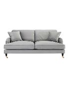 (P) RRP £499. Ella 3 Seater Sofa Grey (IX3197/02) (Some Black Fabric Loose At Base). (W190x D95cm