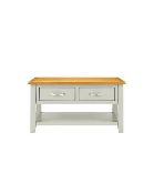(2J) RRP £249. Norfolk 2 Tone Grey Coffee Table Grey / Oak (XK697). H47 x W90 x D55cm. Drawers H 14