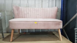 (R3) RRP £135 (When Complete). The Cocktail Sofa Dark Blush (SKU: 525343). (H71x W110x D68cm). Ple