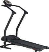 (5L) RRP £200. Foldable Treadmill (NT9318/01). Dimensions: Running Deck - L100 x W34cm. Folded dime
