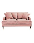 (P) RRP £449. Ella 2 Seater Sofa Blush (IX3184/04). H85 x W150 x D96cm. Seat Area W124 x D60cm. Sea