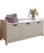 (7F) Lot RRP £187. 3x Items. 1x Colonial 3 Door Storage Unit Grey (FT1203/02) RRP £69. 1x Colonial