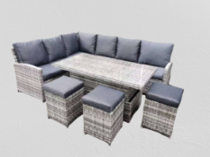 Rise and Fall Rattan Sofa Set - Alu frame with cover