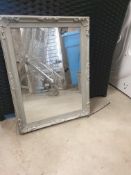 Small Silver Painted Mirror