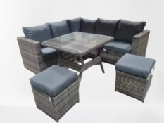 Rattan Sofa Set - Steel Frame - Back cushion thickness