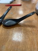 Black ceramic chinese spoons