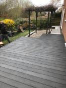 Complete composite decking 8.41sqm kit in Graphite Grey boards with joists etc Complete composite