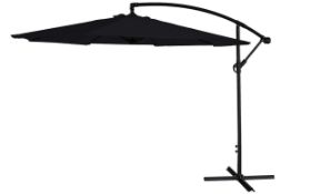 3M Black Canteliever / Banana Parasol with Cross Base Brand New & Boxed 3 Metre Canteliver /