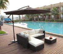 3M Grey Canteliever / Banana Parasol with Cross Base Brand New & Boxed 3 Metre Canteliver / Banana