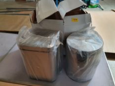 6L & 5L Stainless Steel Pedal Bins