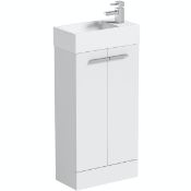 Clarity Compact White Floor Standing Unit. Unit Only