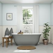 Grey Traditional Freestanding Bath 1500 x 720. RRP £775. Damage To one End