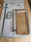 Mixed Lot. 2 x Exposed Shower Risers, 1.5mHose & •Lê Shower Glass Suppot Bar