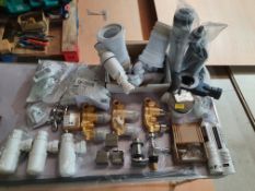 Large Qty of Mixed plumbibg Accessories To Include 3 x Thermostatic Shower Valves. Waste Kits. Ci