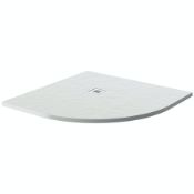 RRP £275. Quadrant slate effect shower tray 900mm-White