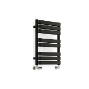 Teama Warp Black Designer Heated Towel Rail. 655 x 500mm. WGWAS065050. KS95GD