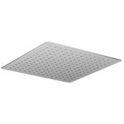 RRP £125. Milan 300x300x2mm Solid Brass, Ultra Thin Mirror Fixed Shower Head. SQ3002M. 226129.