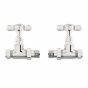 Pair Of Traditional Straight Chrome Radiator Valves