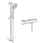 RRP £249. Grohe Geotherm 2000 Euphoria Massage Shower Set