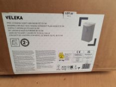 Veleka 55cm Slimline Free Standing Vanity Unit & Basin. Grey