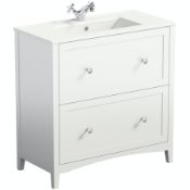 Camberley 800 Floor Draw Vanity Storage Unit in White. CAM800WH. 247697. Basin Not Included