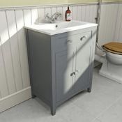 Camberley 600 Satin Grey Vanity Unit. MF6101GR3. 242083. Unit Only