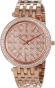 Michael Kors MK3399 Darci Rose Gold Crystal Bezel Ladies Watch