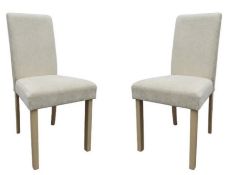 (P12) RRP £160.00. Diva Dining Chair - Set of 2 - Ivory. SKU: 575824. (W) 44.5 x (D) 54.5 x (H) 96cm