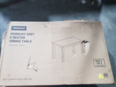 (P8) Norbury 6 Seater Dining Table - Grey Box 1 Of 2 (Table Top Only) . RRP £295.00 (When Complete