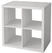 (P17) Clever Cube 2x2 Storage Unit - White. SKU: 374337. RRP £35.00. (H) 76 x (W) 76 x (D) 39cm