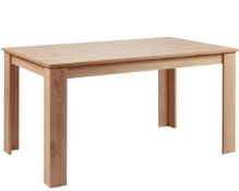 (P5) RRP £150.00. Marcy Dining Table - Oak. SKU: 575825. (L) 150 x (W) 90 x (H) 76.5cm.