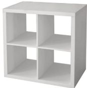 (P17) Clever Cube 2x2 Storage Unit - White. SKU: 374337. RRP £35.00. (H) 76 x (W) 76 x (D) 39cm