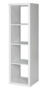 (P15) 1x Clever Cube 4x1 Storage Unit - White. SKU: 374339. RRP £40. (W) 41 x (D) 39 x (H) 146cm