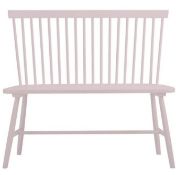 (P20) RRP £150.00. Laura Spindle Dining Bench with Back - Lilac. SKU: 576592. (H) 89 x (W) 100 x (D)