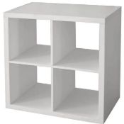 (P17) Clever Cube 2x2 Storage Unit - White. SKU: 374337. RRP £35.00. (H) 76 x (W) 76 x (D) 39cm