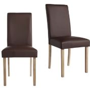 (P10) RRP £125.00. Marcy Dining Chair - Set of 2 - Chocolate. SKU: 575835. (W) 44.5 x (D) 54.5 x (H)