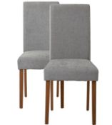 (P12) RRP £160. Diva Dining Chairs - Set Of 2 - Grey. SKU: 416398. (W) 44.5 x (D) 54.5 x (H) 96cm