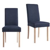 (P10) RRP £125.00. Marcy Dining Chair - Set of 2 - Midnight. SKU: 575833. (W) 44.5 x (D) 54.5 x (H)