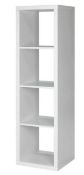 (P15) 1x Clever Cube 4x1 Storage Unit - White. SKU: 374339. RRP £40. (W) 41 x (D) 39 x (H) 146cm