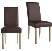 (P10) RRP £125.00. Marcy Dining Chair - Set of 2 - Chocolate. SKU: 575835. (W) 44.5 x (D) 54.5 x (H)