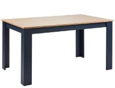 (P5) RRP £150.00. Marcy Dining Table - Midnight. SKU: 575829. (L) 150 x (W) 90 x (H) 76.5cm.