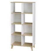(P18) RRP £90.00. 1x Clever Cube 4x2 Storage Unit with Wooden Legs - White & Oak. SKU: 591010. (H) 1